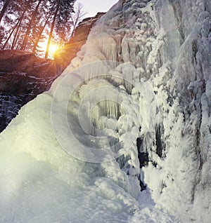 Carpathian Ukraine, Manyavsky famous waterfall