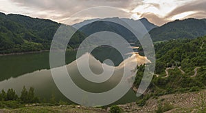 Carpathians mountains and Siriu Dam