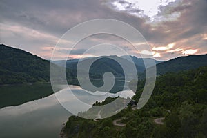 Carpathians mountains and Siriu Dam