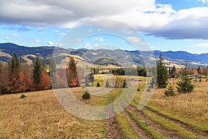 Carpathians. Ukraine. Colorful autumn in the Carpathian mountains