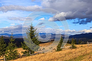 Carpathians. Ukraine. Colorful autumn in the Carpathian mountains