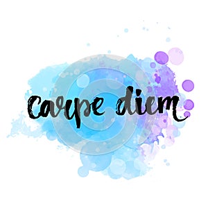 Carpe diem - latin phrase means seize the day