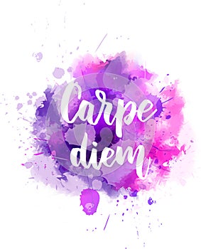 Carpe diem lettering photo