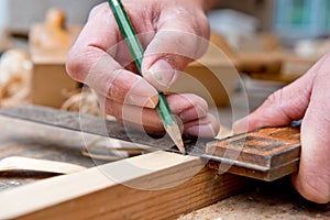 Carpenter with angle photo