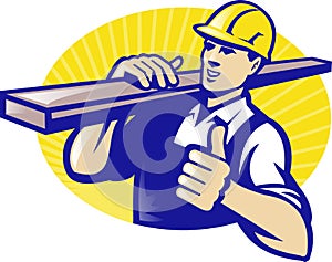 Carpenter Builder Worker Thumbs Up