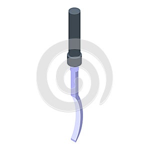 Carpenter chisel icon, isometric style