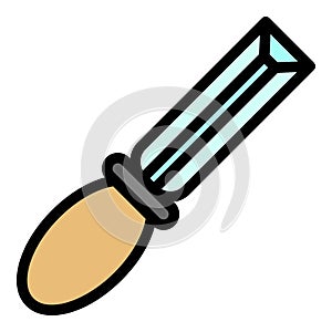Carpenter chisel icon color outline vector