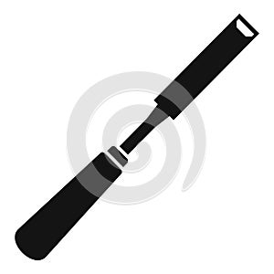 Carpenter chisel icon, simple style