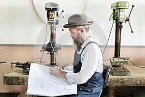 Carpenter Craftsman Handicraft Wooden Workshop Concept