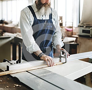 Carpenter Craftsman Handicraft Wooden Workshop Concept