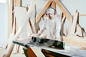 Carpenter in factory