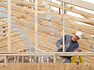 Carpenter framing house