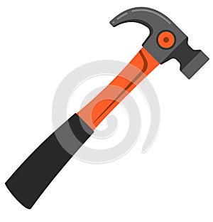 Carpenter hammer flat style typical simplistic hammer