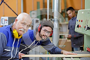 carpenter and trainee