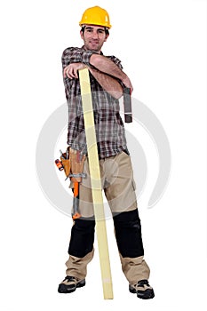 Carpenter with a plane