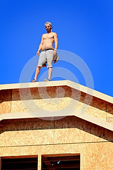 Carpenter on roof