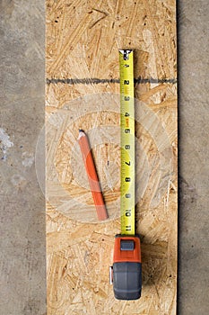 Carpenter's Tools wide angle overhead view