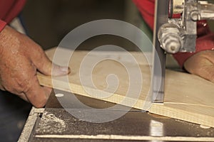 Carpenter sawing