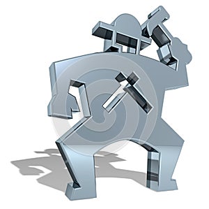 Carpenter, Timberman 3D Illustration Icon