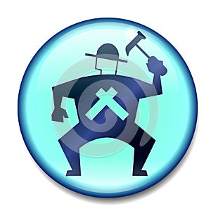 Carpenter, Timberman 3D Illustration Icon