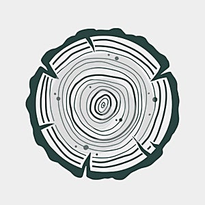 Carpenter wood rings timber lumber logger logo