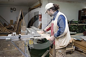 Carpenter at work.