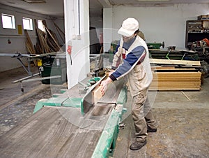 Carpenter at work.