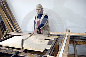 Carpenter at work.