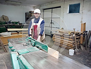 Carpenter at work.