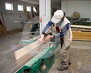 Carpenter at work.