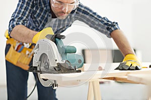 Carpenter at work