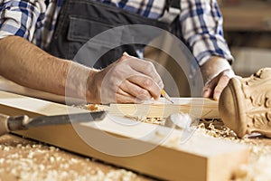 Carpenter at work