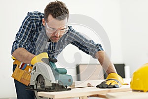 Carpenter at work photo