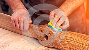 Carpenter work with wooden