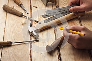 Carpenter working photo