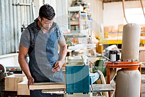 Carpenter working on his craft
