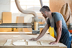 Carpenter working on his craft