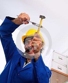 Carpenter Working in a Home