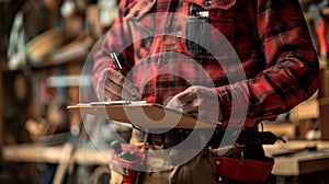 The Carpenter with Clipboard.AI generated image