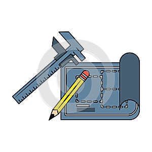 Carpentry and constrution tools cartoon photo
