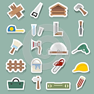 Carpentry icons set