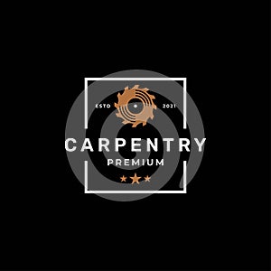 Carpentry logo design inspiration vector template