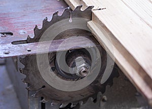 Carpentry machine electronic table saw, sharp cut metal steel silver