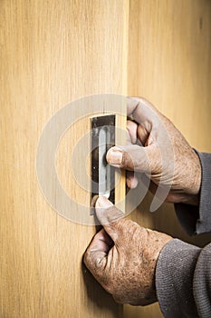 Carpentry man working