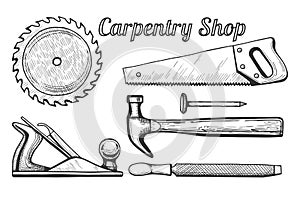 Carpentry shop icons