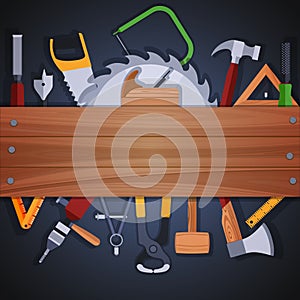 Carpentry tools background