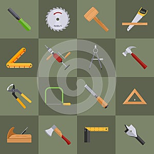 Carpentry tools icons