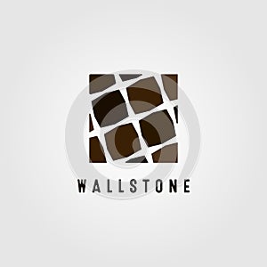 Carpentry wall stone logo design vector icon illustration