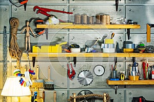 Carpentry workshop equipped with the necessary tools