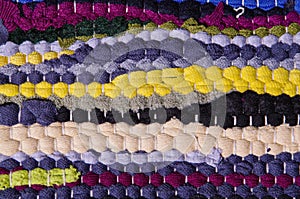 Carpet of colored rags